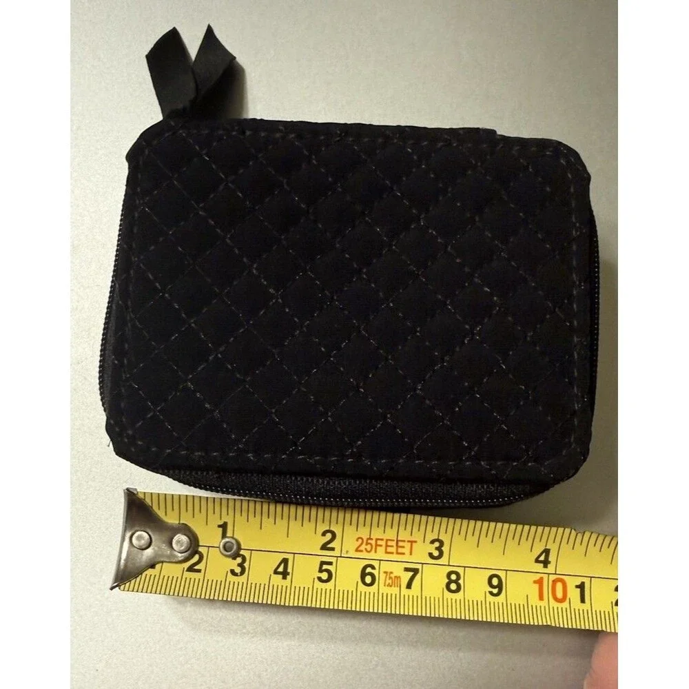 VERA BRADLEY Black Travel Pill Case *No Insert* Performance Twill Lined Zip Clos